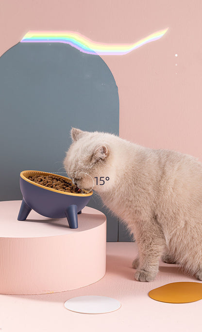 Cat Dog Bowl With Stand Pet Feeding Food Bowls Dogs Bunny Rabbit Nordic Color Feeder Product Supplies Pet Accessories - X2-Shopping