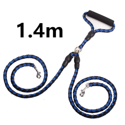 Double-Ended Traction Rope For Walking The Dog Hand-Double-Ended Traction Rope One Plus Two Leash Collar Pet Supplies Dog Collar - X2-Shopping