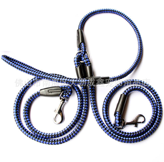 Double-Ended Traction Rope For Walking The Dog Hand-Double-Ended Traction Rope One Plus Two Leash Collar Pet Supplies Dog Collar - X2-Shopping