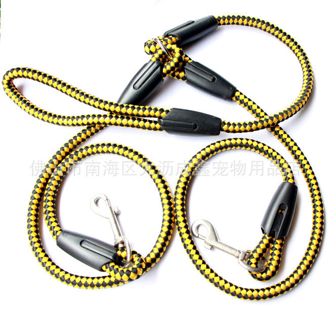 Double-Ended Traction Rope For Walking The Dog Hand-Double-Ended Traction Rope One Plus Two Leash Collar Pet Supplies Dog Collar - X2-Shopping