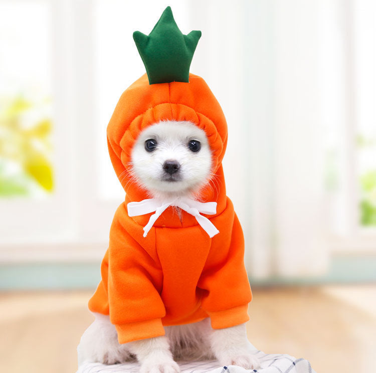 Cute Fruit Dog Clothes For Small Dogs Hoodies Winter Warm Fleece Pet Clothing Puppy Cat Costume Coat For French Chihuahua Outfit - X2-Shopping