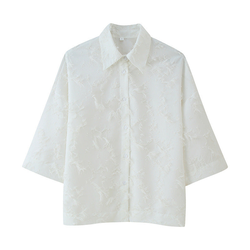 European And American Large Profile Tassel Shirt Top Tassel A- Line Skirt