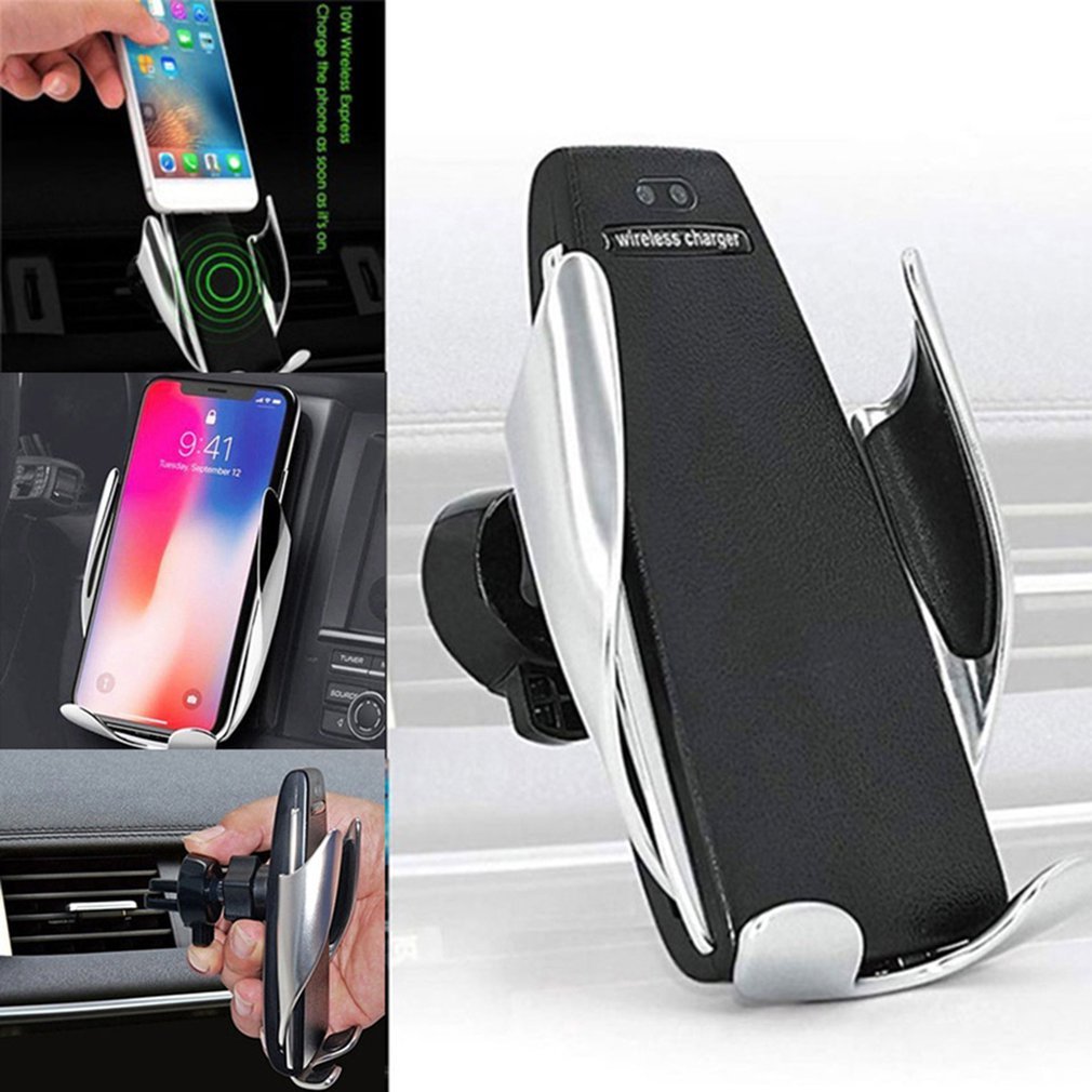 Auto Drahtlose Ladegerät 10W Induktion Auto Schnelle Drahtlose Aufladen Mit Auto Telefon Halter S5