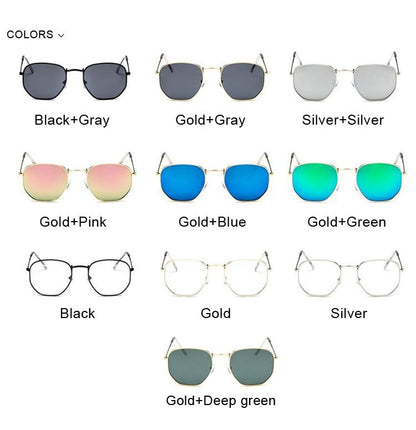 Sechseckige Sonnenbrille für Damen 
