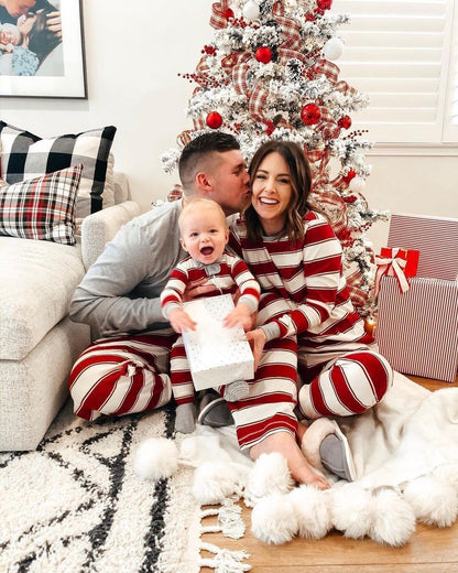 Parent-child Striped Christmas Family Set - X2-Shopping