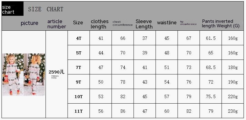 Polyester Black And White Contrast Color Christmas New Parent-Child Women's Casual Suit - X2-Shopping