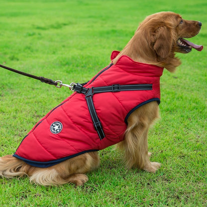 Dog Clothes Chest Back Integrated Cotton Vest Pet Cotton Clothes Winter Clothes - X2-Shopping