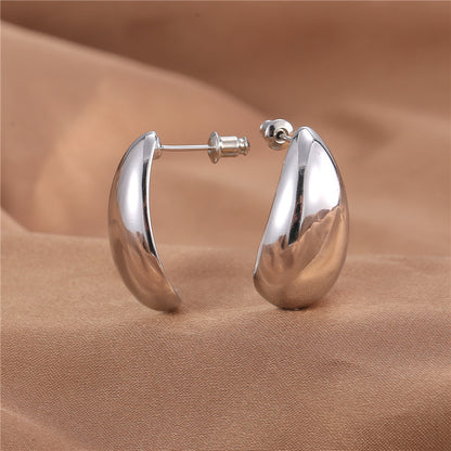 Metall Textur Hochwertige Ohrringe Golden Water Drop