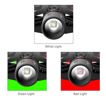 T6 weißes Licht grünes Licht rotes Licht Zoomscheinwerfer