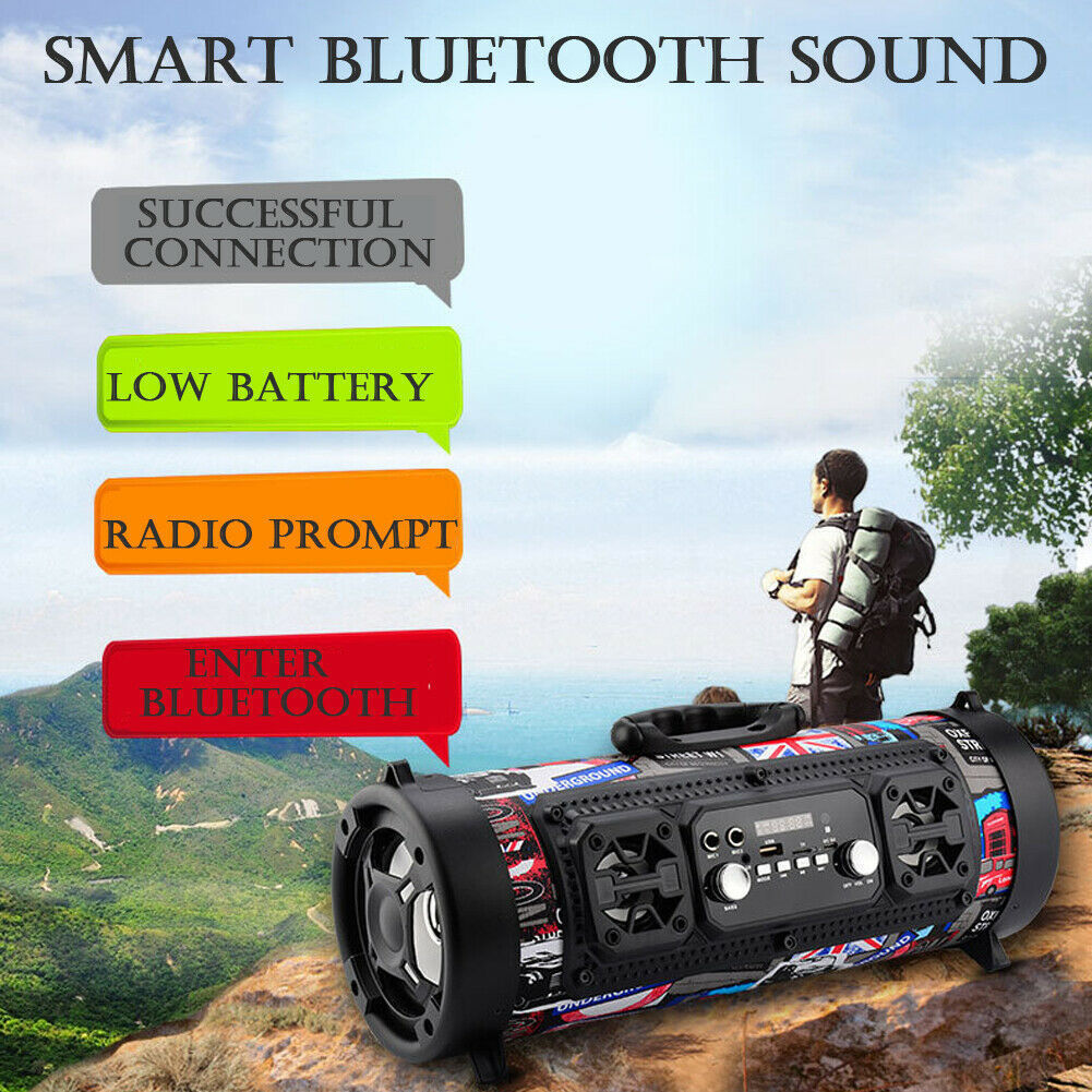 Tragbarer, wasserdichter, kabelloser Bluetooth-Lautsprecher mit hoher Leistung
