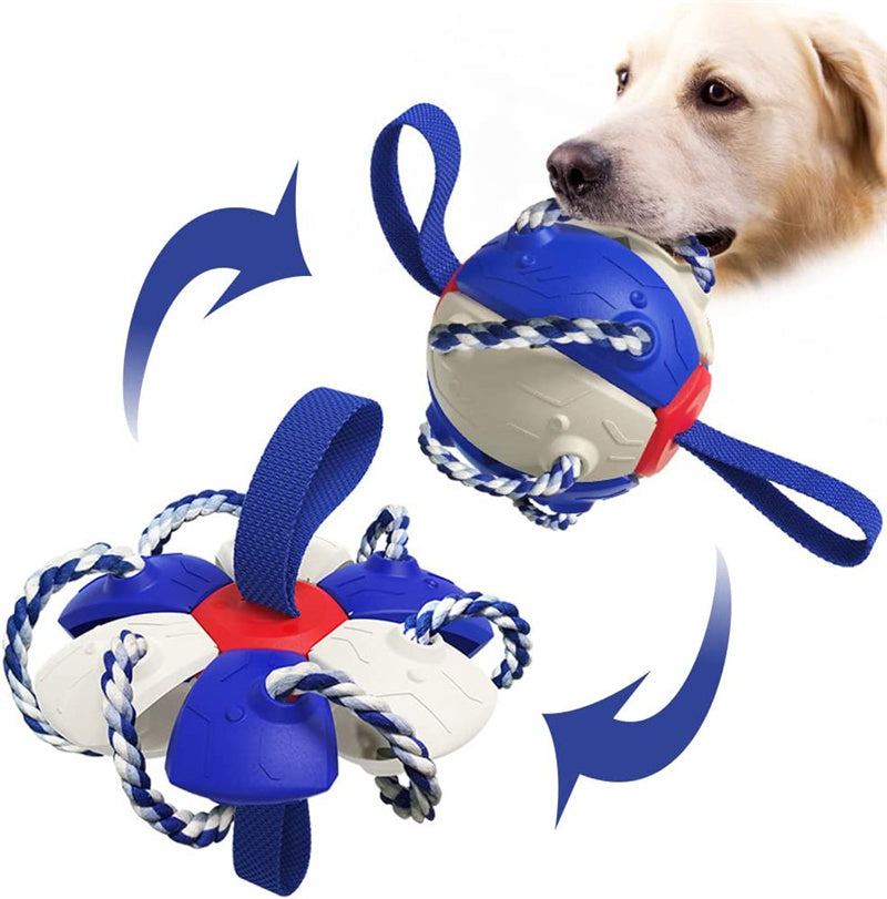 Interactive Dog Football Soccer Ball With Tabs Inflated Training Toy Outdoor Border Collie Balls Pet Products - X2-Shopping