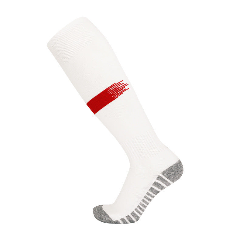 Lange, verdickte Fußballsocken für Herren, Handtuchunterseite, Trainingssport
