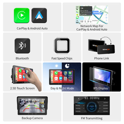 7 Auto Wireless CarPlay Display Zigarettenanzünder Schnittstelle Saugnapf Universal