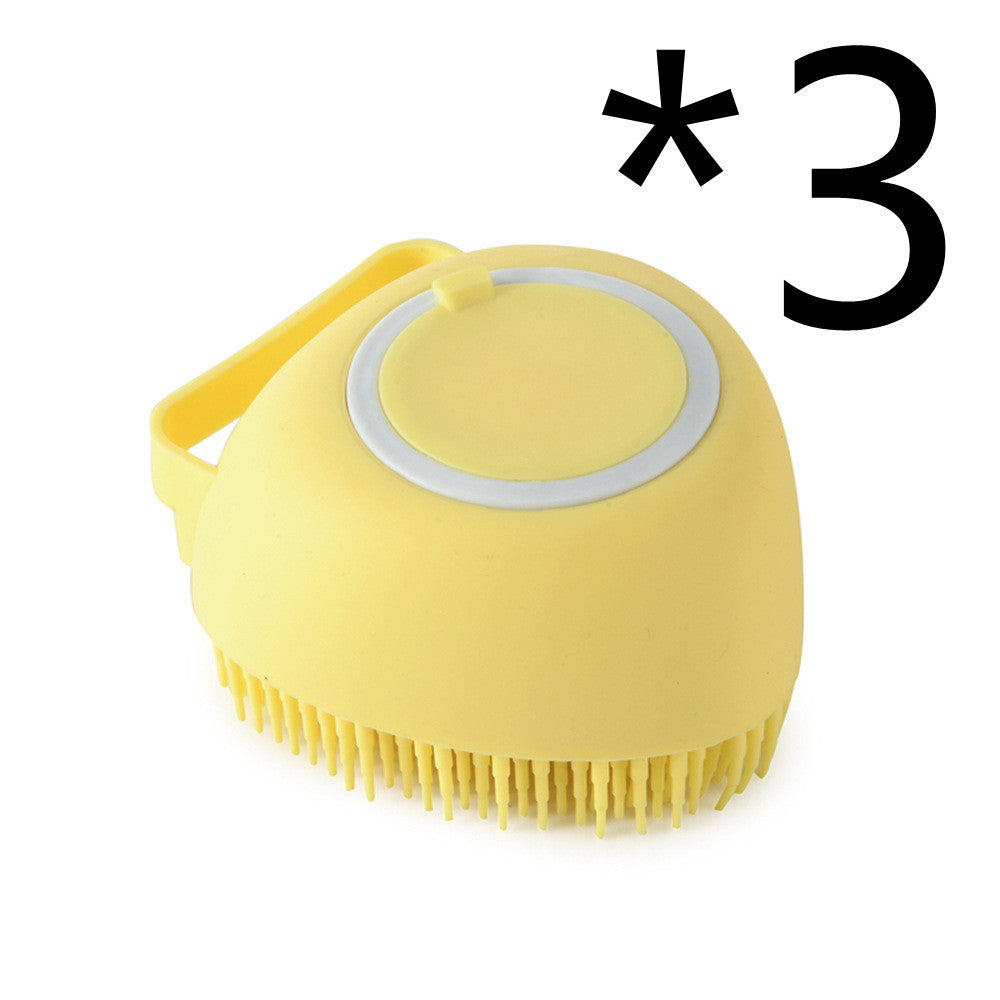 Silicone Dog Bath Massage Gloves Brush Pet Cat Bathroom Cleaning Tool Comb Brush For Dog Can Pour Shampoo Dog Grooming Supplies - X2-Shopping