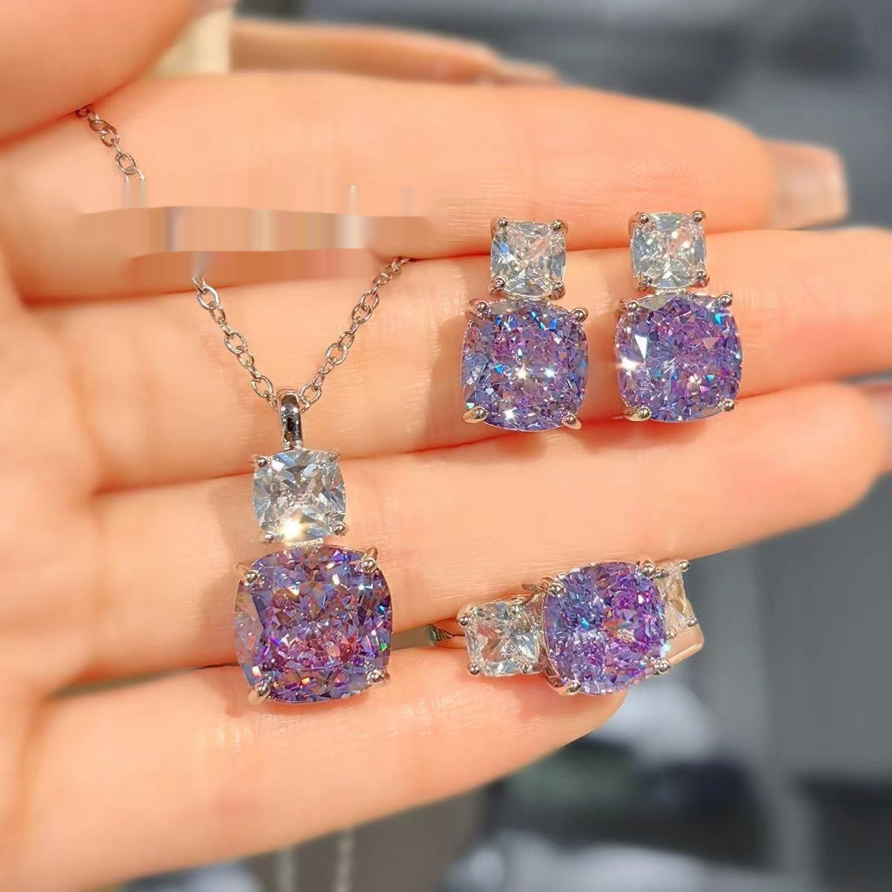 All-Match-Halskette mit Diamanten im Eisblumenschliff mit hohem Kohlenstoffgehalt