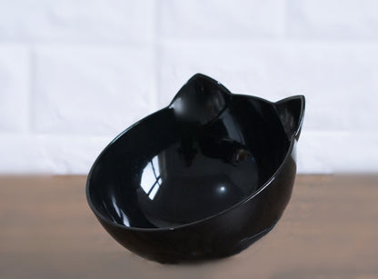 New Inclined Food Cat Ear Oblique Mouth Transparent Single Pet Bowl - X2-Shopping