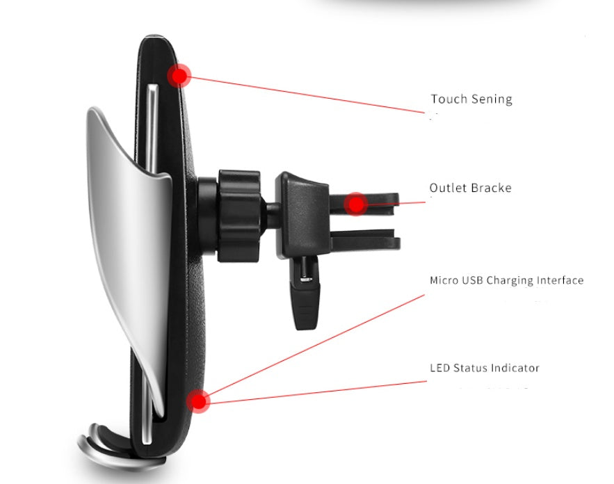 Auto Drahtlose Ladegerät 10W Induktion Auto Schnelle Drahtlose Aufladen Mit Auto Telefon Halter S5