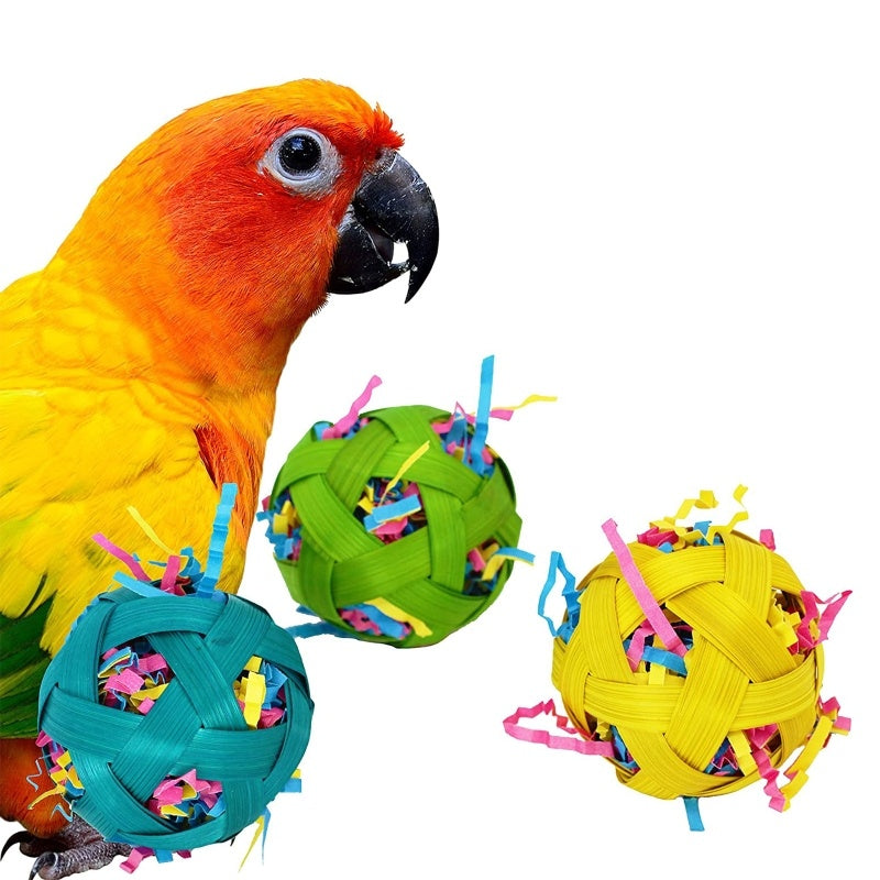 Natural Bamboo Woven Toy Ball Feeding Foraging Toy - X2-Shopping