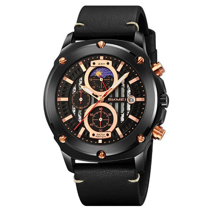 Multi-functional Star Timing Quartz Watch For Men