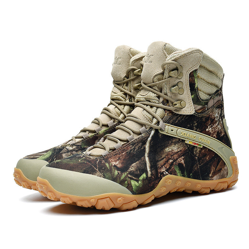 Waterproof non-slip high-top hiking shoes