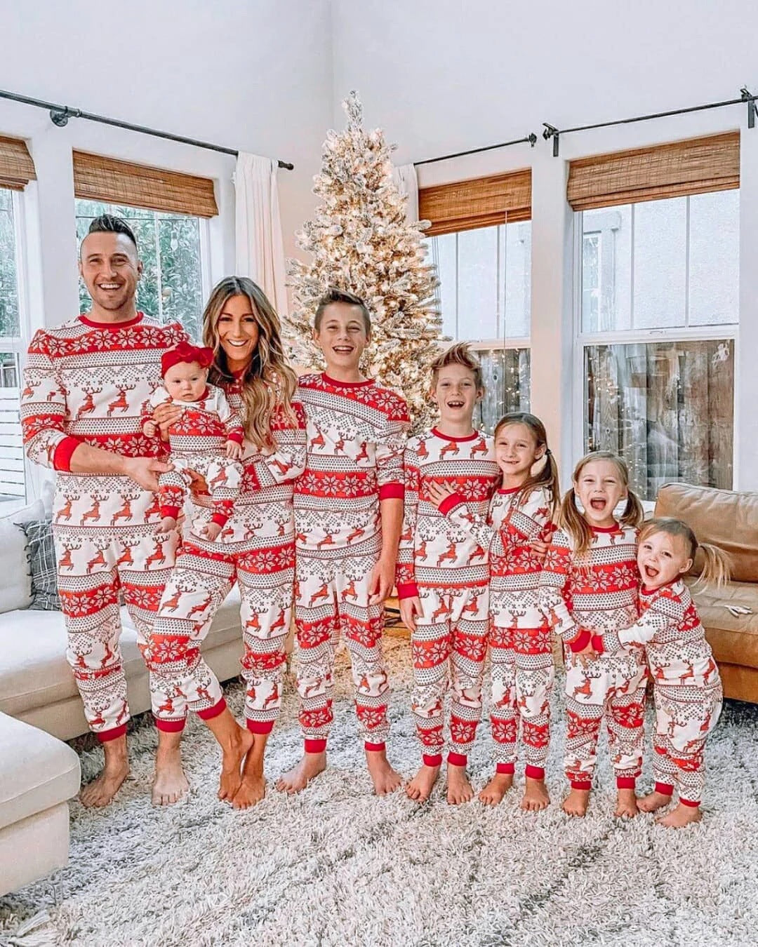 Christmas Printed Parent-child Wear Homewear Family Set Pajamas - X2-Shopping