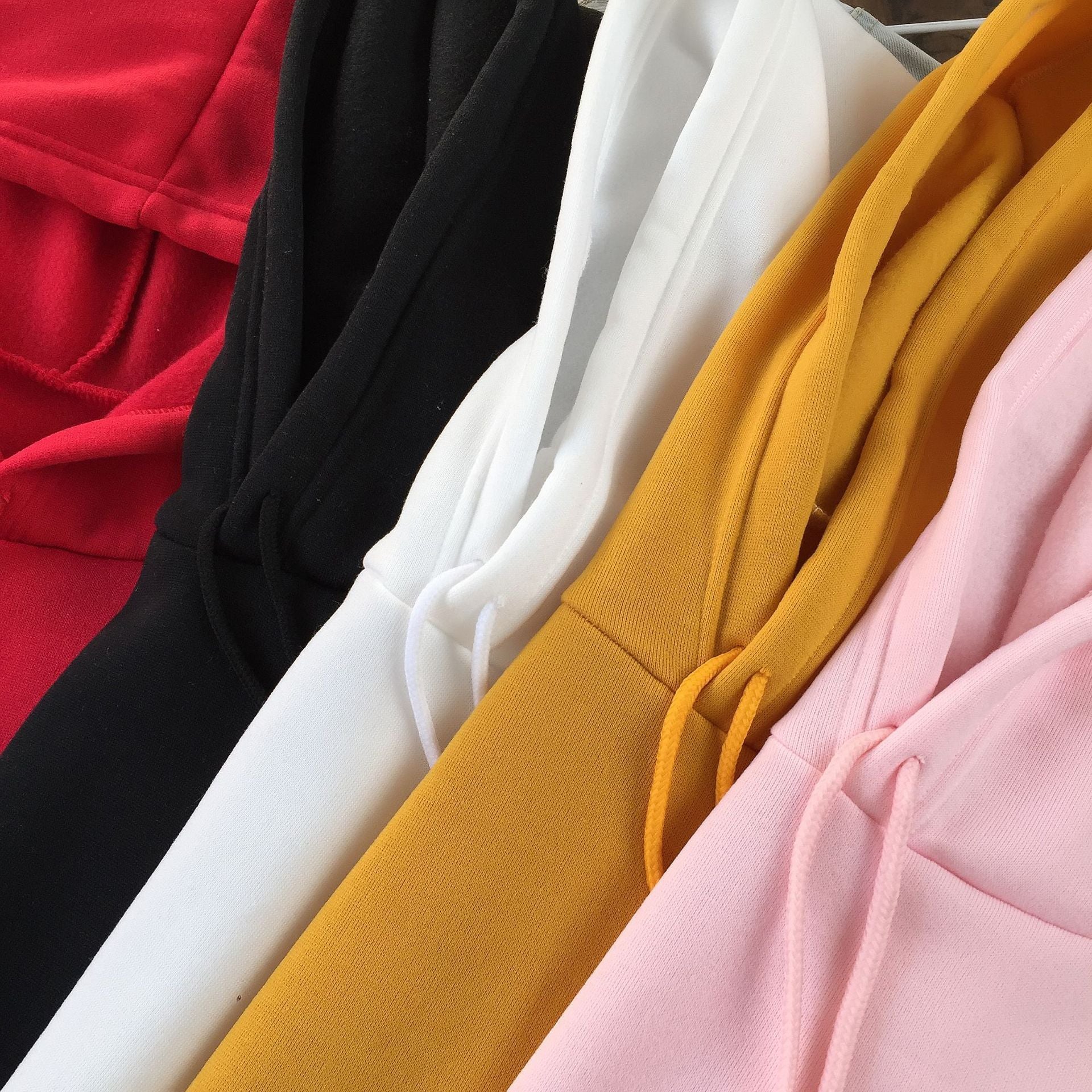 Long Sleeve Solid Color Hooded Sweater Couple - X2-Shopping
