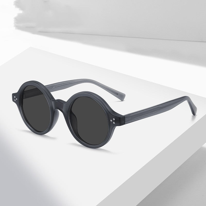 European And American Vintage Round Frame Polarized Sunglasses - X2-Shopping