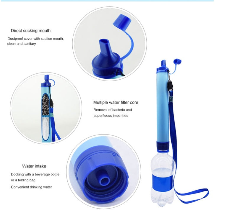 Wasserfilter Stroh Wandern Camping Outdoor Reisen Persönliche Notfall-Überlebenswerkzeuge Sommerleben Stroh