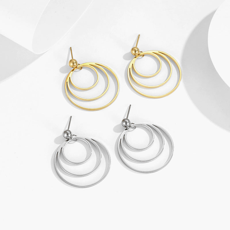 Stainless Steel Multi-layer Ear Ring All-match