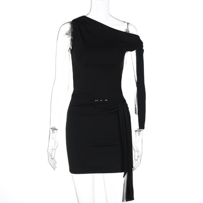 Women's Fashion Diagonal Collar Lace Up Slim Fit Suit