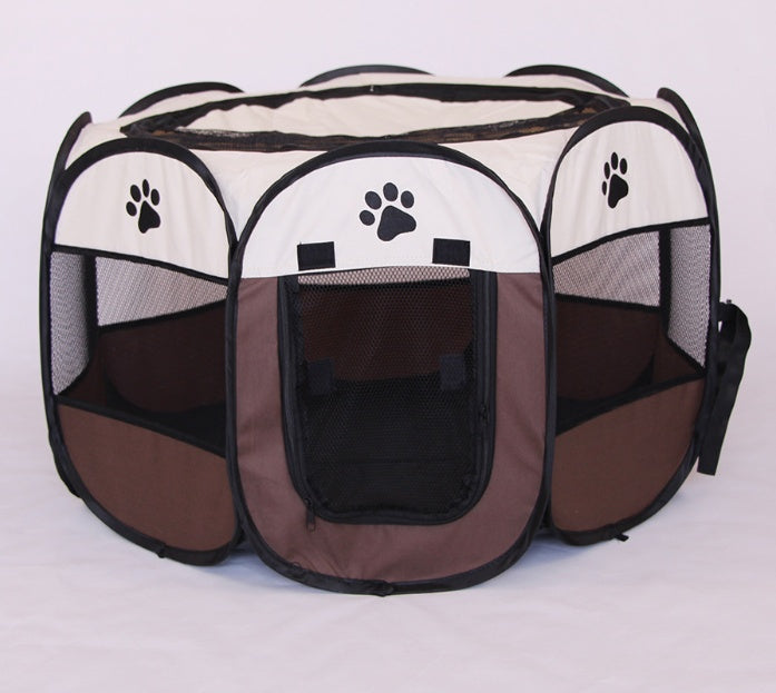 Fast folding octagonal pet fence, 600D Oxford cloth, waterproof and catching cat, dog cage, pet cage - X2-Shopping