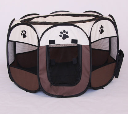 Fast folding octagonal pet fence, 600D Oxford cloth, waterproof and catching cat, dog cage, pet cage - X2-Shopping