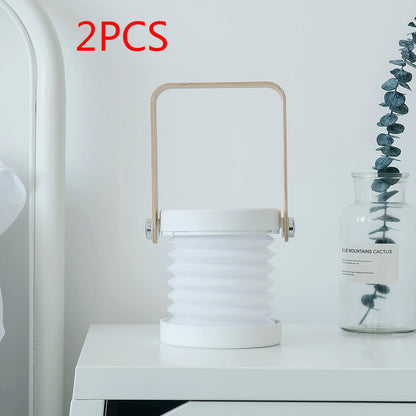 مصباح LED ليلي قابل للطي مع خاصية اللمس وخاصية التعتيم للقراءة، مصباح محمول قابل لإعادة الشحن عبر USB للديكور المنزلي