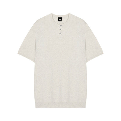 Men's Short-sleeved Thin Slim-fit Ice Silk Knitted Bottoming Shirt