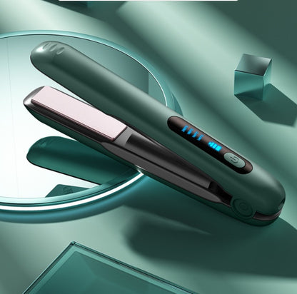 مكواة فرد الشعر اللاسلكية الصغيرة 2 في 1، بكرة USB 5000 مللي أمبير/ساعة، أقصى درجة حرارة 200 درجة، مكواة تجعيد لاسلكية محمولة، 4 مستويات للاستخدام الجاف والرطب