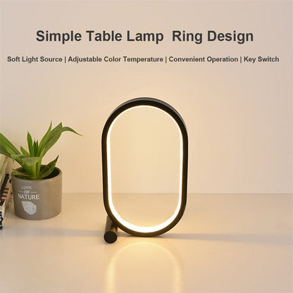 USB-Plug-In-Lampe Ovale Acryllampe Touch Control Dimmbar Moderne Einfache Kreative Nachtlampe Nachttisch-Leselampe Schreibtischtisch-LED