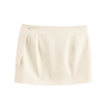 European And American Autumn New Fashion All-matching Bowknot Decoration Mini Skirt