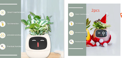 Smart Planter – Endloser Spaß – Über 49 ausdrucksstarke Ausdrücke – 7 intelligente Sensoren und KI-Chips machen das Pflanzenaufziehen einfach und unterhaltsam