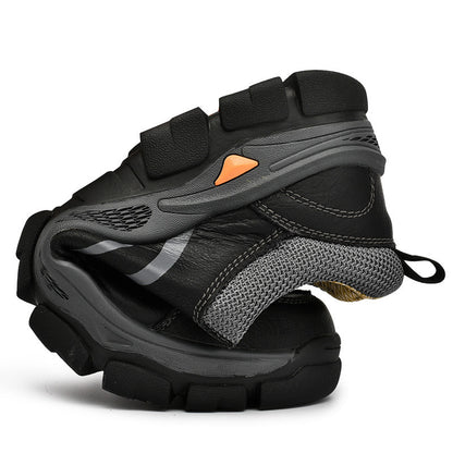 Lace-up Bull-toe Shoes Hiking Shoes Low-top Casual Work Shoes