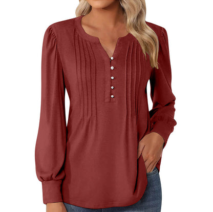 Elegant Loose Women's Top Pleating - X2-Shopping
