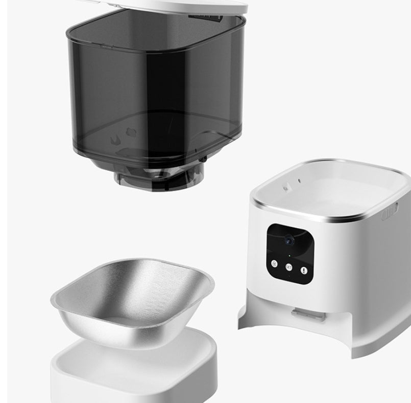 Pet Automatic Feeder Large Capacity Smart Voice Recorder APP Control Timer Feeding Cat Dog Food Dispenser With WiFi Pet Bowl - X2-Shopping