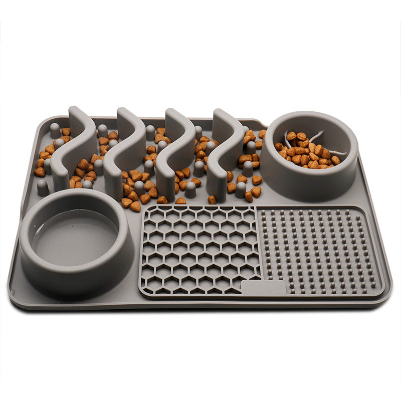 Dog Silicone Licking Pad Pet Licking Mat Silicone Smelling Mat Multifunctional Food Bowl Pets Supplies - X2-Shopping