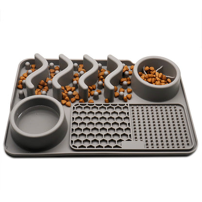 Dog Silicone Licking Pad Pet Licking Mat Silicone Smelling Mat Multifunctional Food Bowl Pets Supplies - X2-Shopping