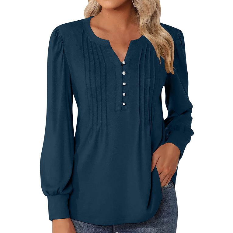 Elegant Loose Women's Top Pleating - X2-Shopping