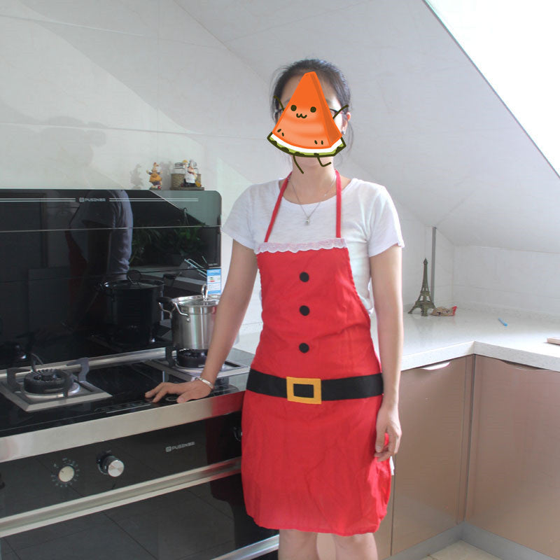 مريلة عيد الميلاد الحمراء المبهجة مريلة عيد الميلاد للنساء والفتيات مريلة مطبخ الكيك كهدية للأم في رأس السنة الجديدة للجنسين