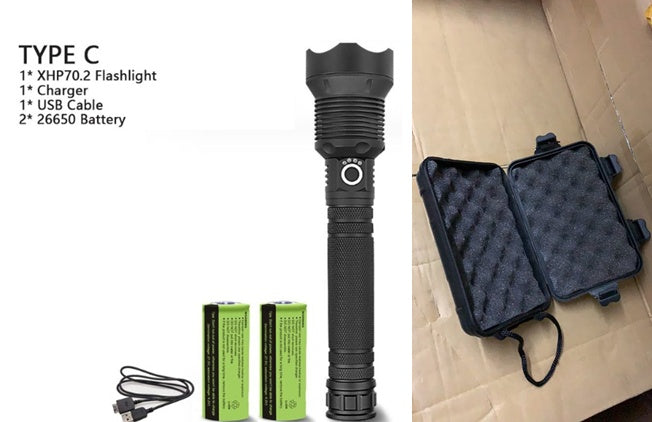 XHP70.2 Leistungsstarke USB-LED-Taschenlampe