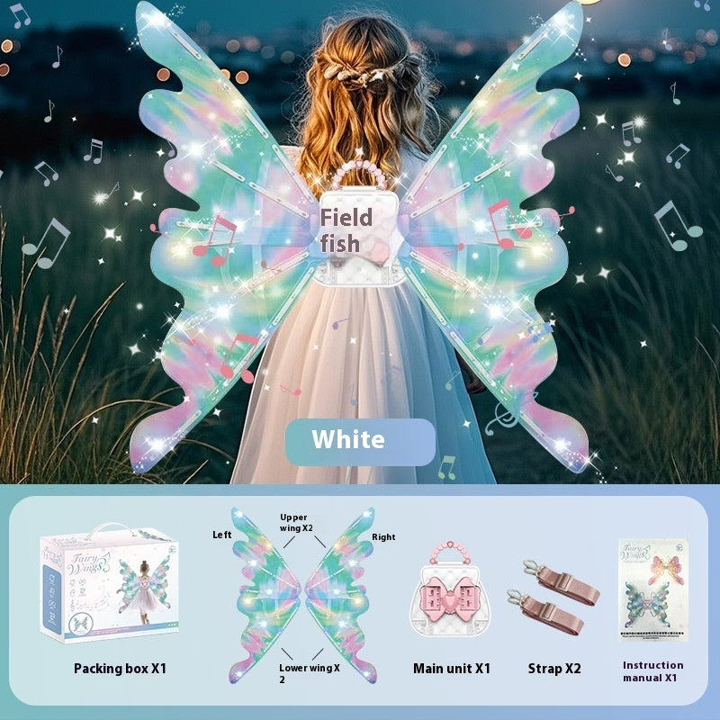 Kinder Elektrische Schmetterling Leuchtende Flügel Spielzeug Mädchen