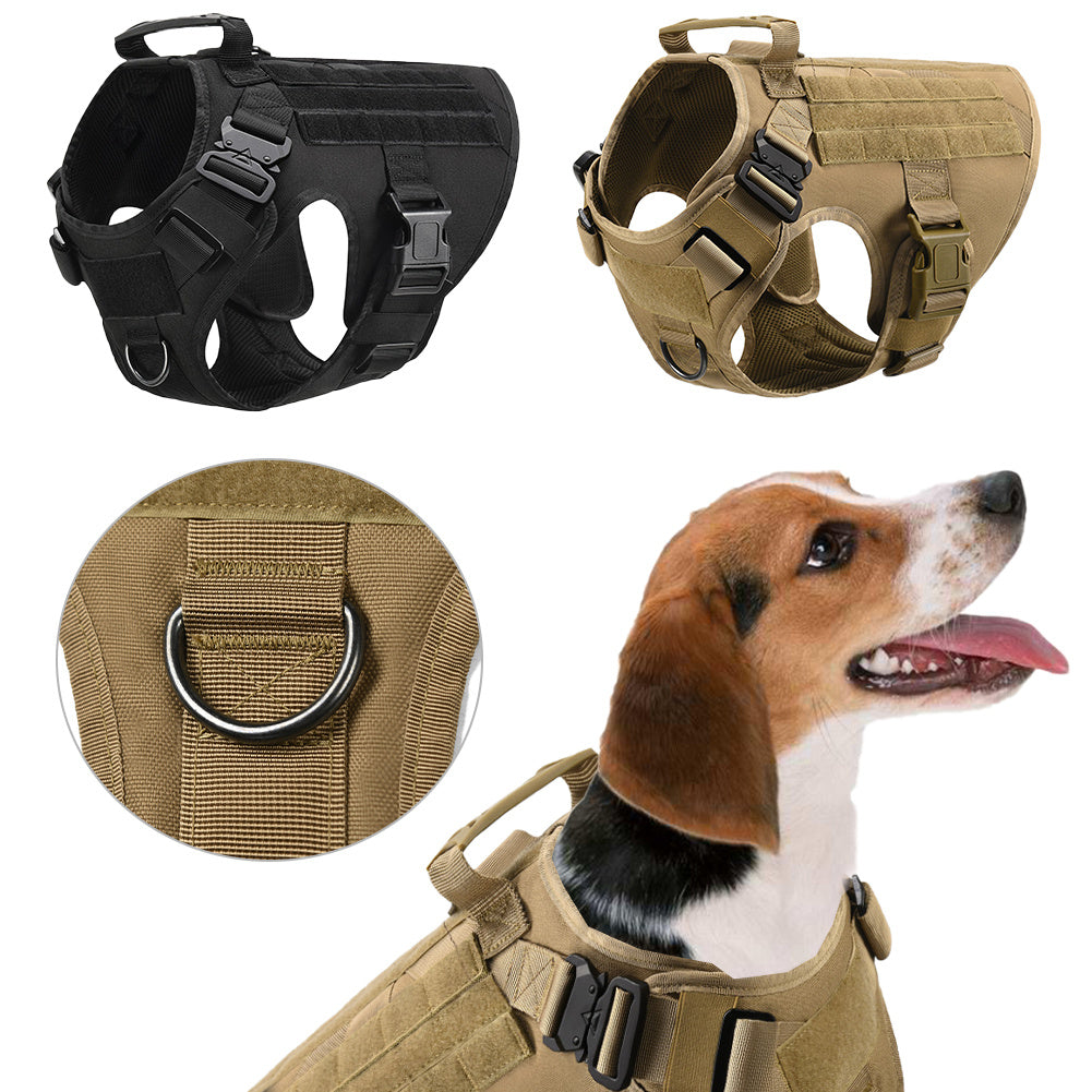 Military Tactical Dog Harness German Shepherd Adjustable Pet Dog Back - X2-Shopping