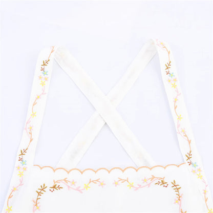 Elegant Simple And Fashionable Flower Embroidered Straight Collar Short Top