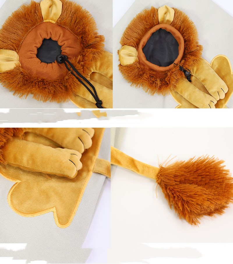 Soft Pet Carriers Lion Design Portable Breathable Bag Cat Dog Carrier Bags Outgoing Travel Pets Handbag With Safety Zippers - X2-Shopping